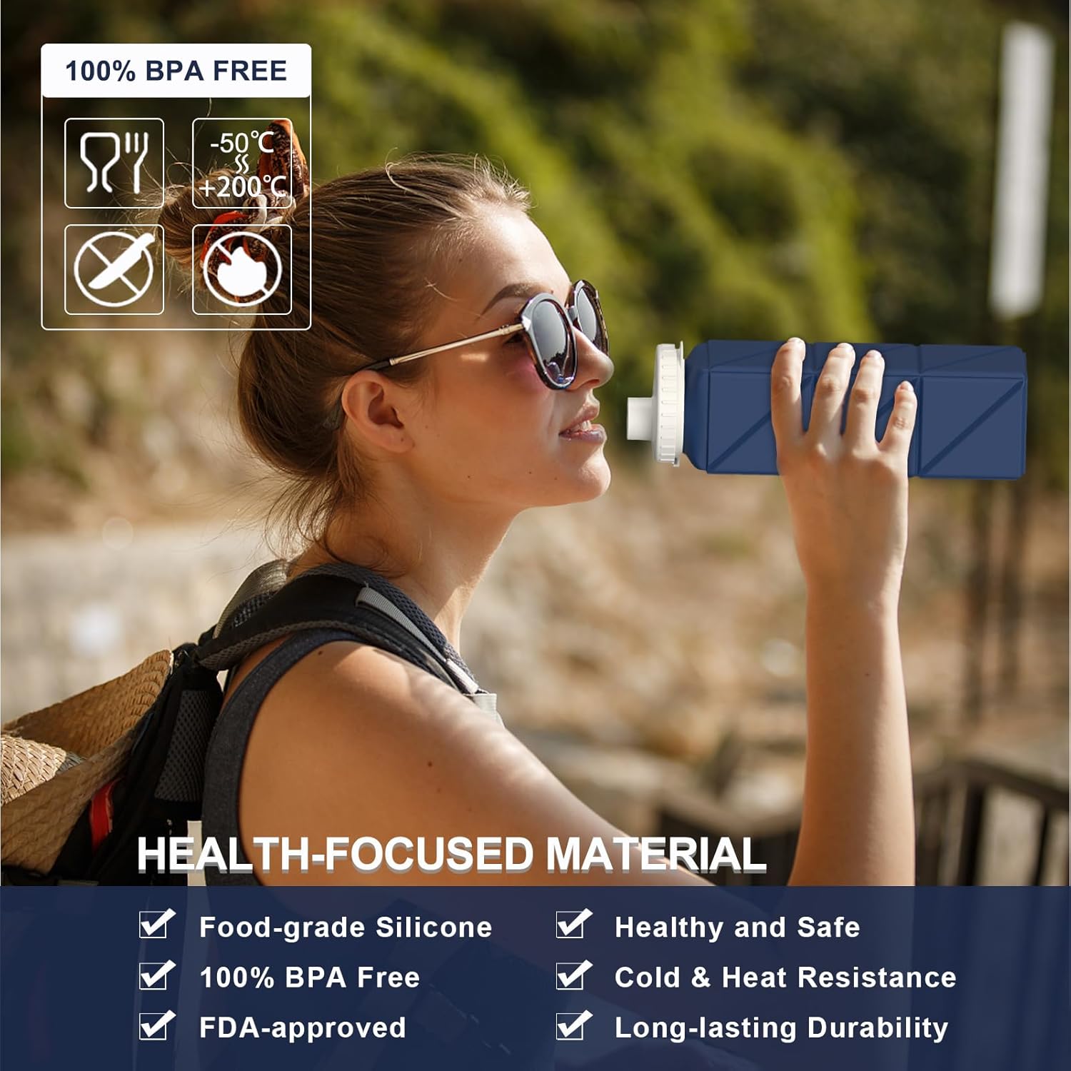 FlexiBottle – Compacte Siliconen Fles 610ml