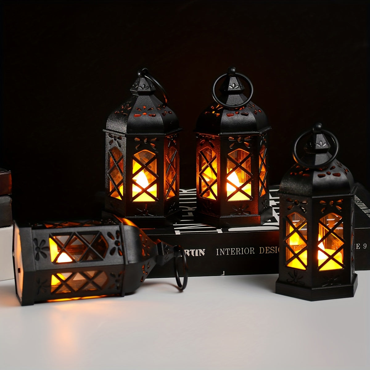 LuxeGlow Lanterns – Rustieke LED Set voor Feestverlichting