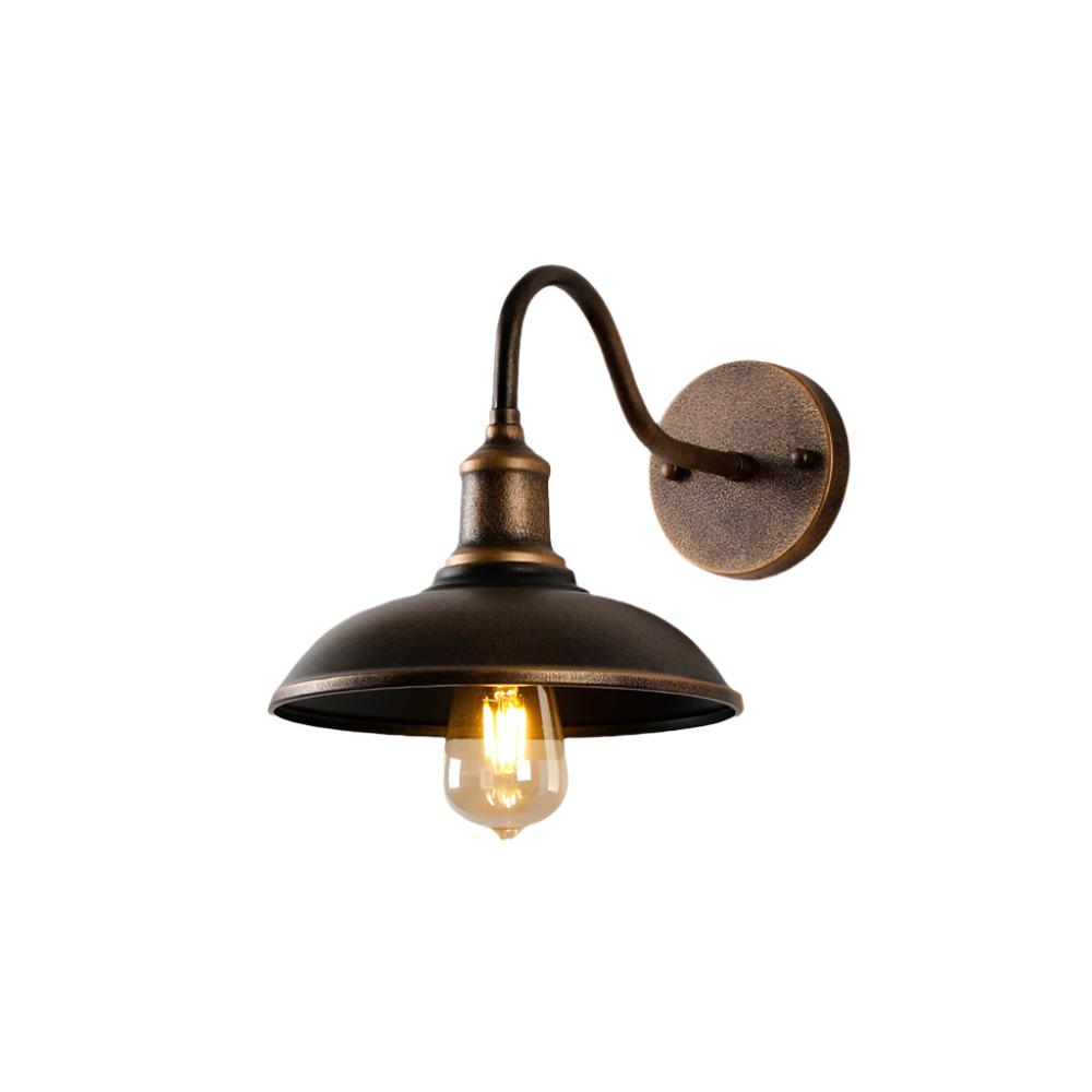 Alessio Vintage Geïnspireerde Komvormige Antiek Messing Waterdichte Buitenwandlamp - IP65 Geclassificeerd