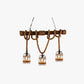 AlessioGlow - Retro Metal Hout Hanglamp voor Sfeervolle Interieurs