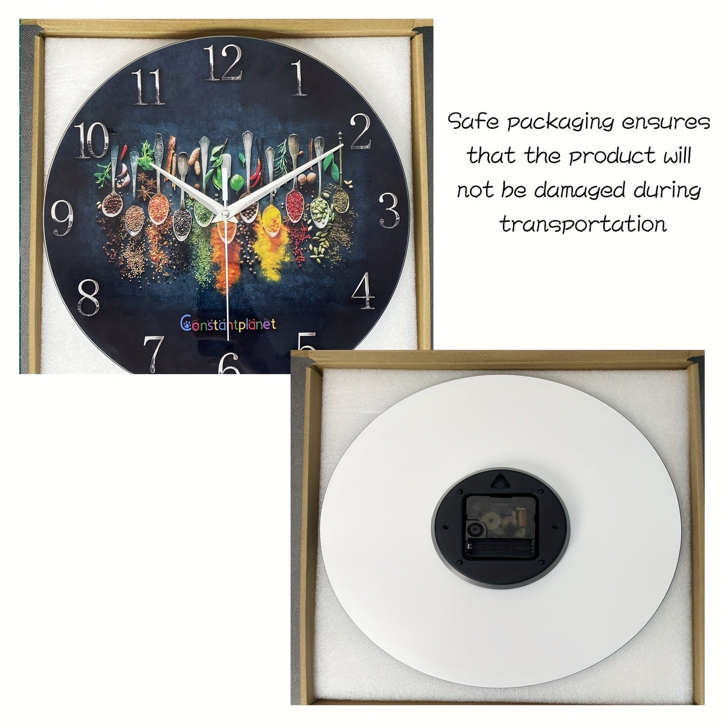 SpiceTime Clock – Luxe Stille Wandklok met Kruiden