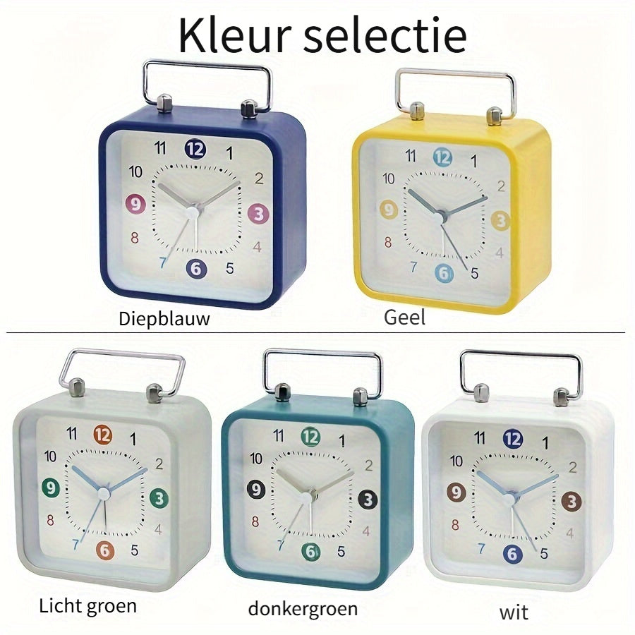 TimeCube Klok - Stijlvolle Vierkante Wekker met Nachtlicht