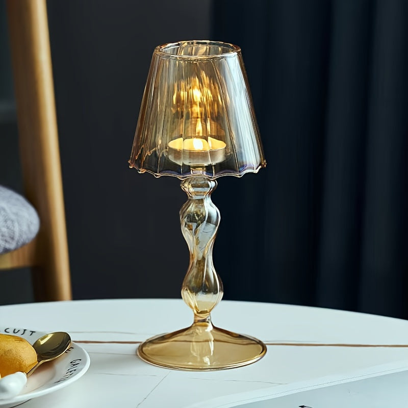 CrystalGlow – Luxe Glazen Tafellamp & Kandelaar