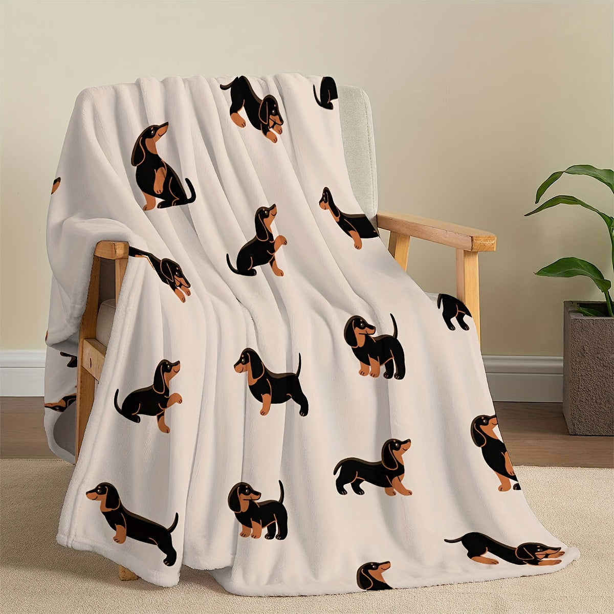 Dachshund Cozy - Zachte Flanellen Deken voor Huisdieren