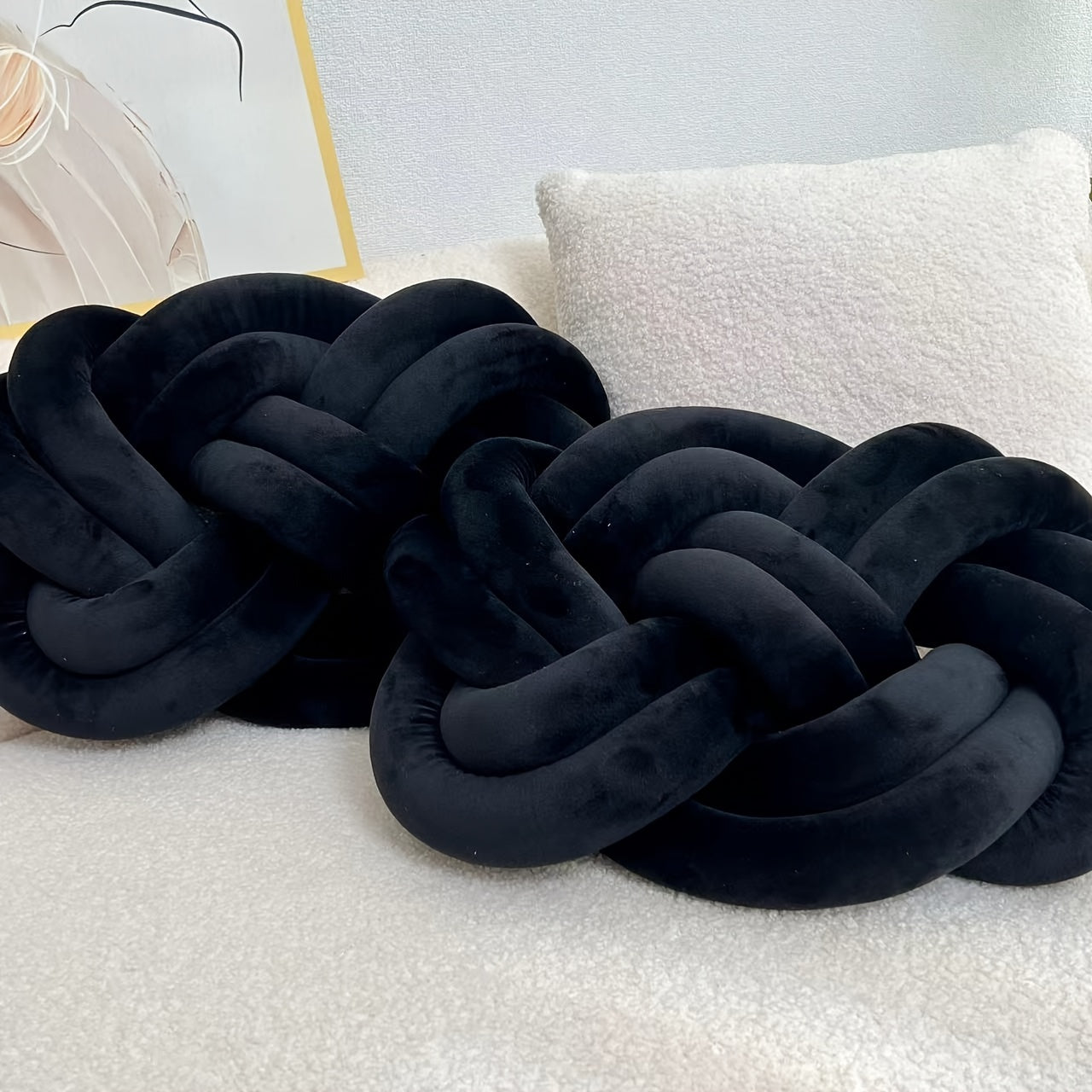 ComfortCloud Cushions - Luxe Pluche Kussens met Knoopdesign