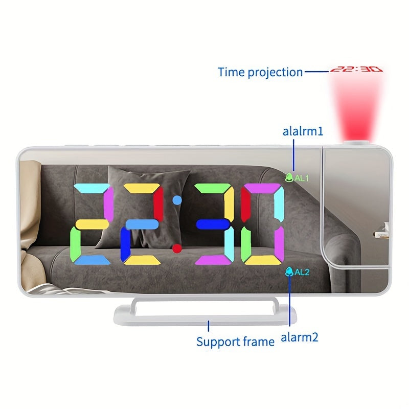 RGBProjector Clock – Kleurrijke Dubbele Alarm Projector