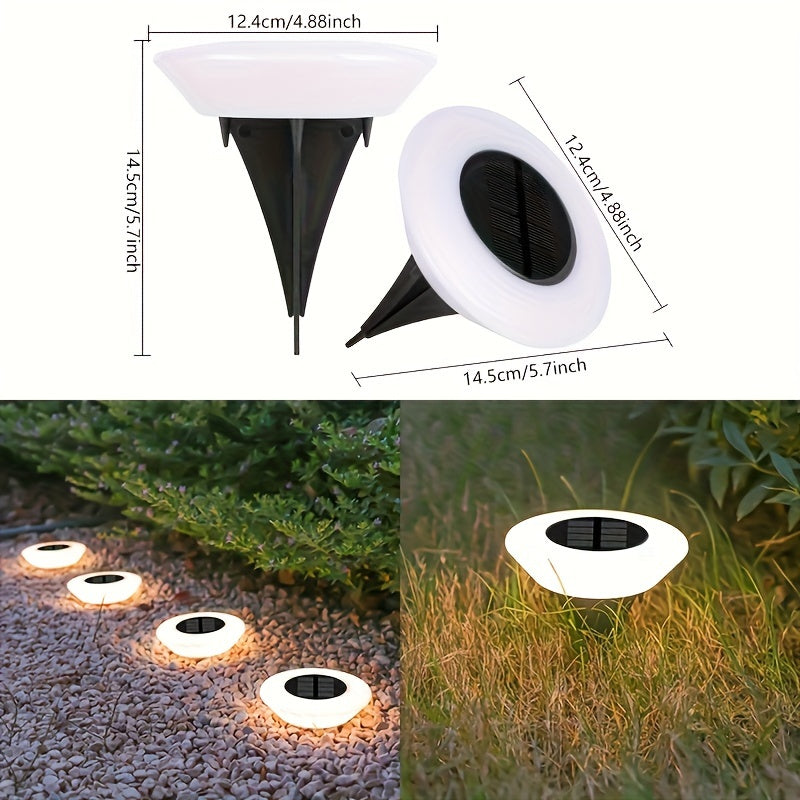 SolarLuxe – Set van 4 Waterdichte Tuinlampen