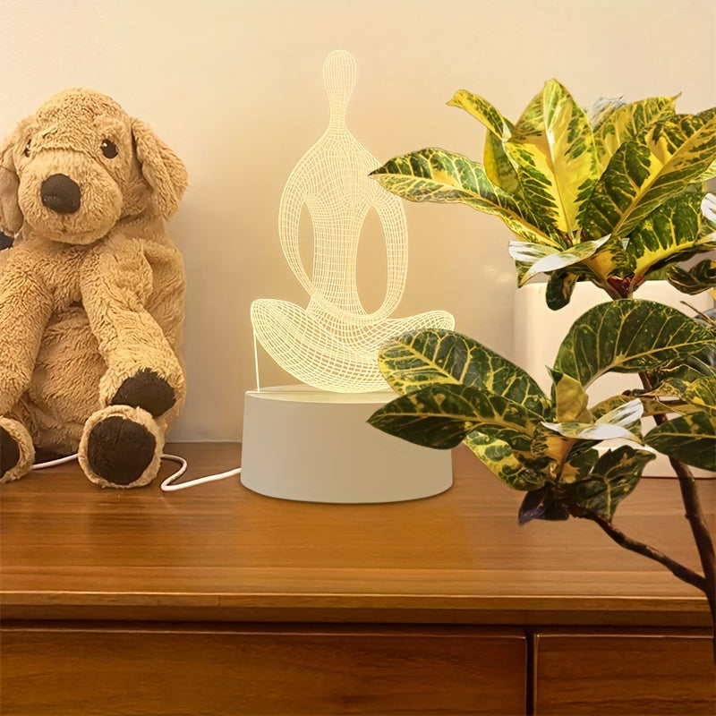 ZenLight - Modern 3D Yoga Nachtlamp