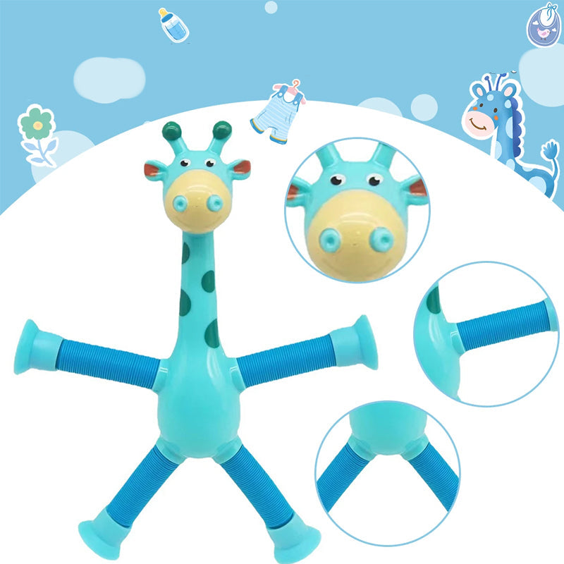 StretchGiraffe - Flexibel Zuignap Speelgoed voor Kinderen
