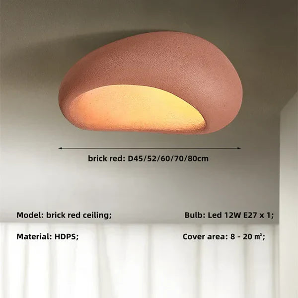 SereneAura Ceiling Light – Natuurlijke Wabi Sabi Verlichting