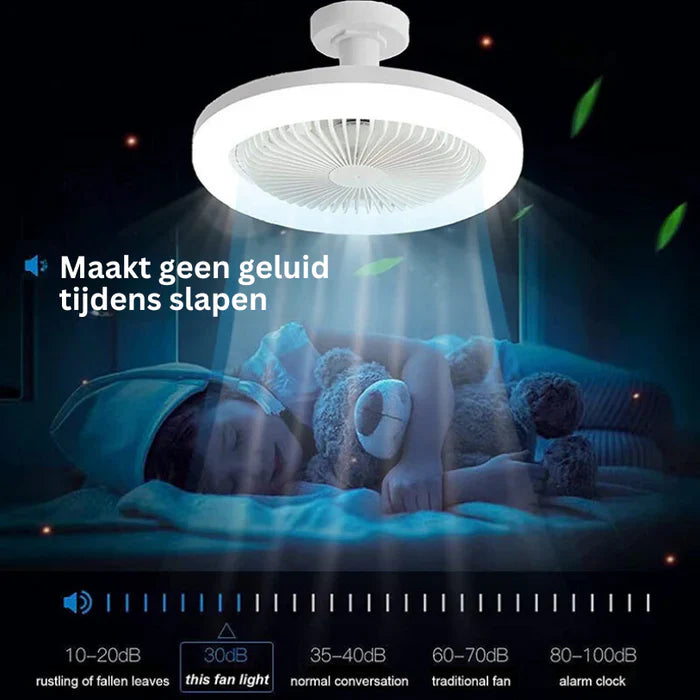 CoolLight Plafondventilator - Stijlvolle Ventilator met LED Verlichting