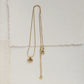 Elegante Lila Bloemenketting met Gouden Sint-Jakobsschelp