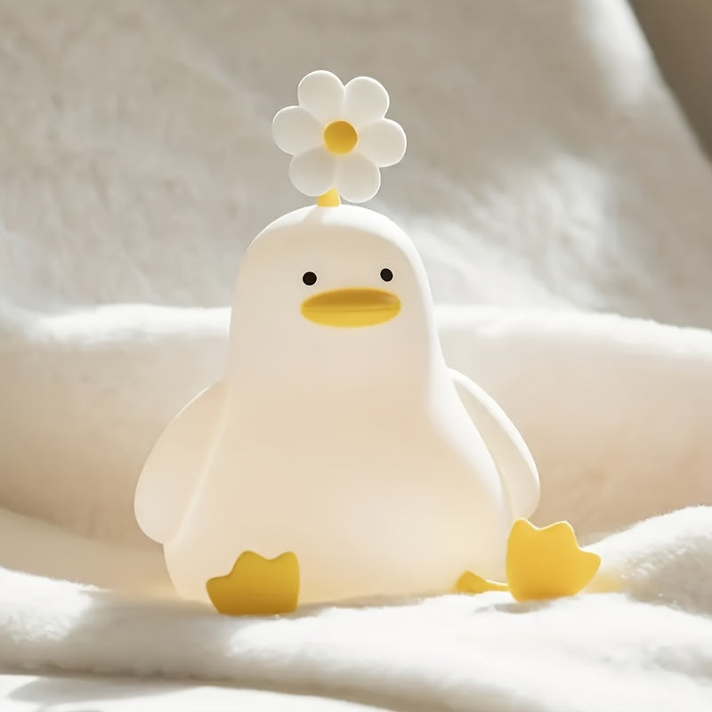 BloomDuck – Dimbare Siliconen Nachtlamp met Klapfunctie