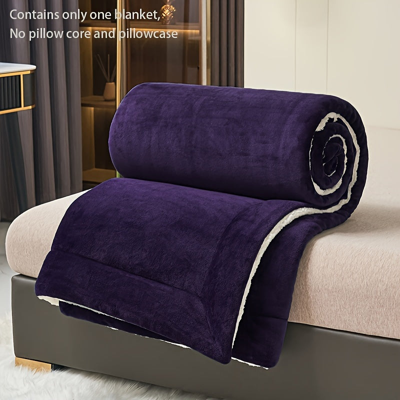 Luxe Comfort – Donkerpaarse Fleece Deken van Melkfleece