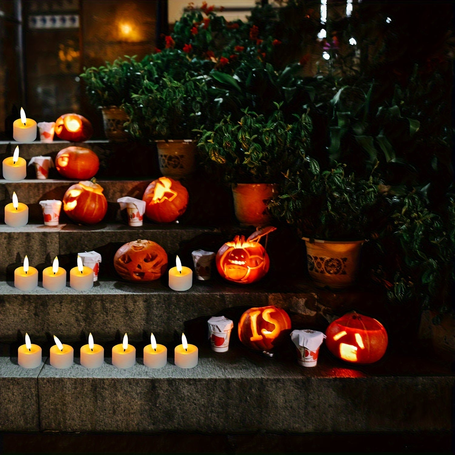 GlowFlicker – Set van 6 LED-Theelichtjes met Afstandsbediening