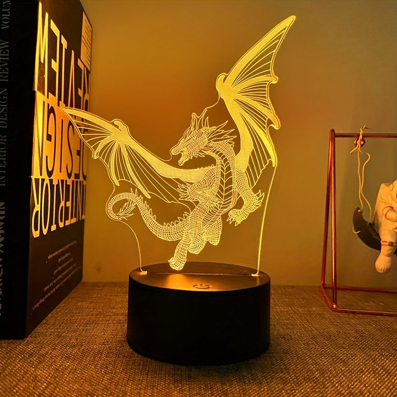 DinoGlow Lamp – 3D Nachtlamp met RGB Licht