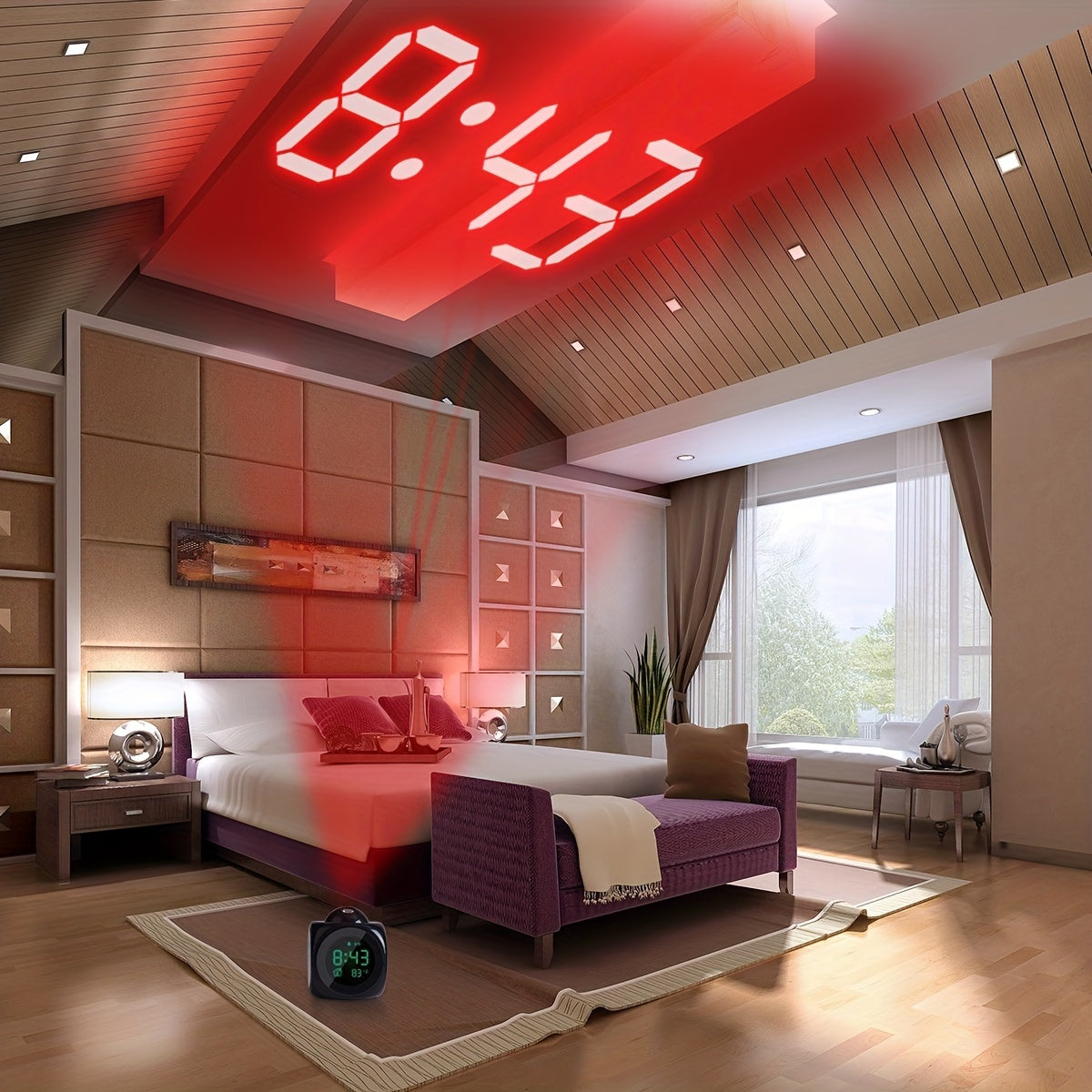 TimeCast Clock - Moderne LCD Projector Wecker