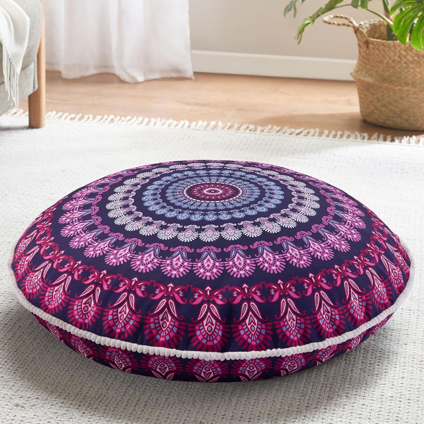 MandalaCushion – Bohemian Meditatie Kussen voor de Vloer