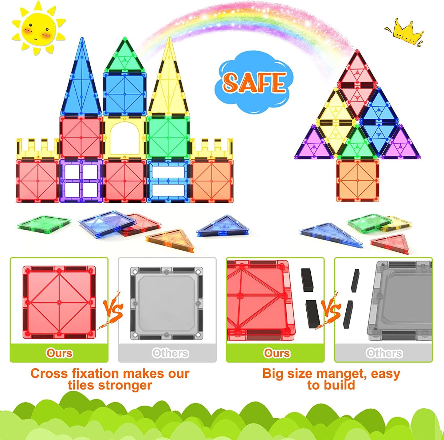 Montessori Magnetische Tegels - Ontdek Eindeloos Bouwplezier