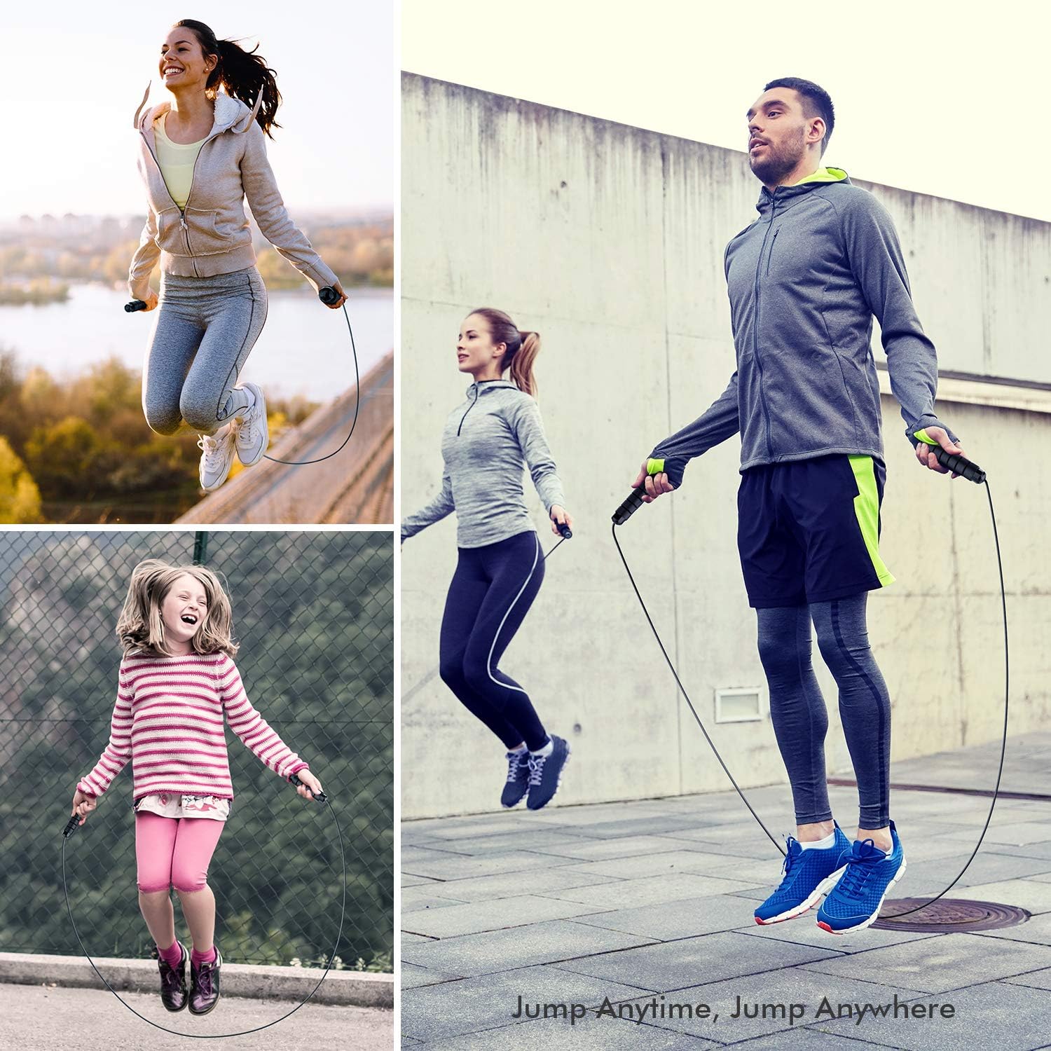 FlexiJump - Verstelbaar Tangle-Free Springtouw voor Fitness