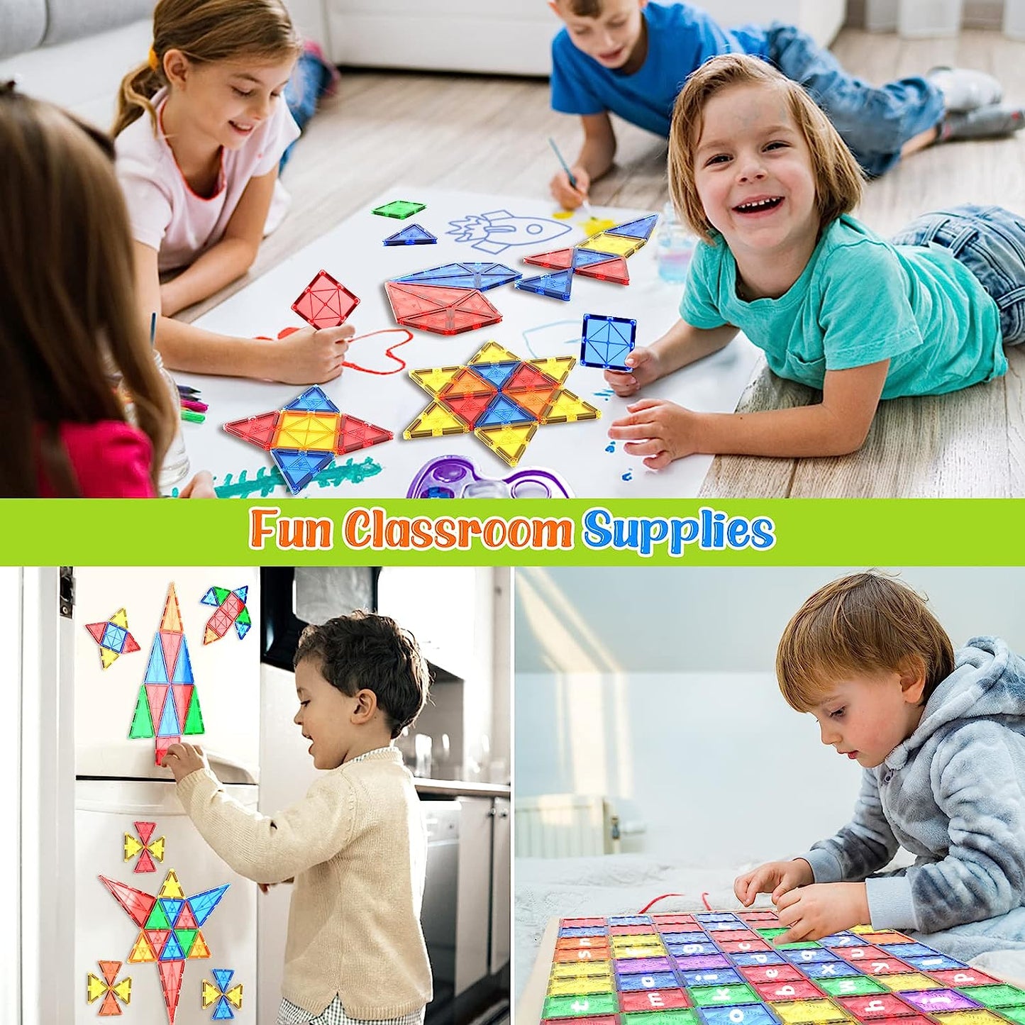 Montessori Magnetische Tegels - Ontdek Eindeloos Bouwplezier