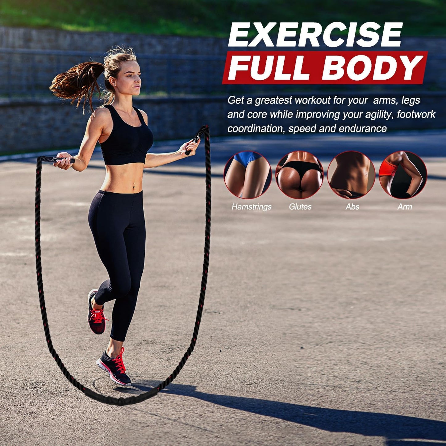 PowerJump - Zwaar Verstelbaar Springtouw voor Training