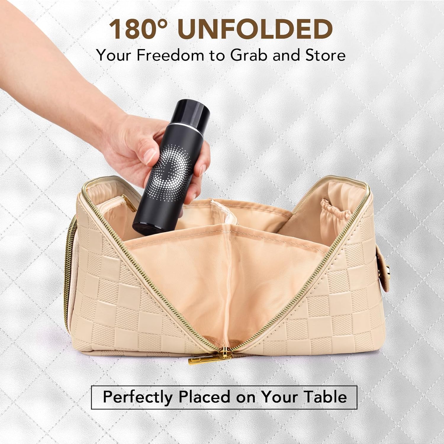 GlamBag - Waterdichte Make-up Reistas met Grote Capaciteit