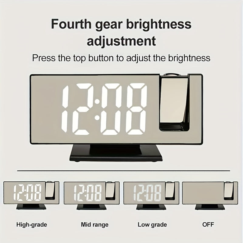 ProjectTime Clock - Stijlvolle Grote LED Projectiespiegel