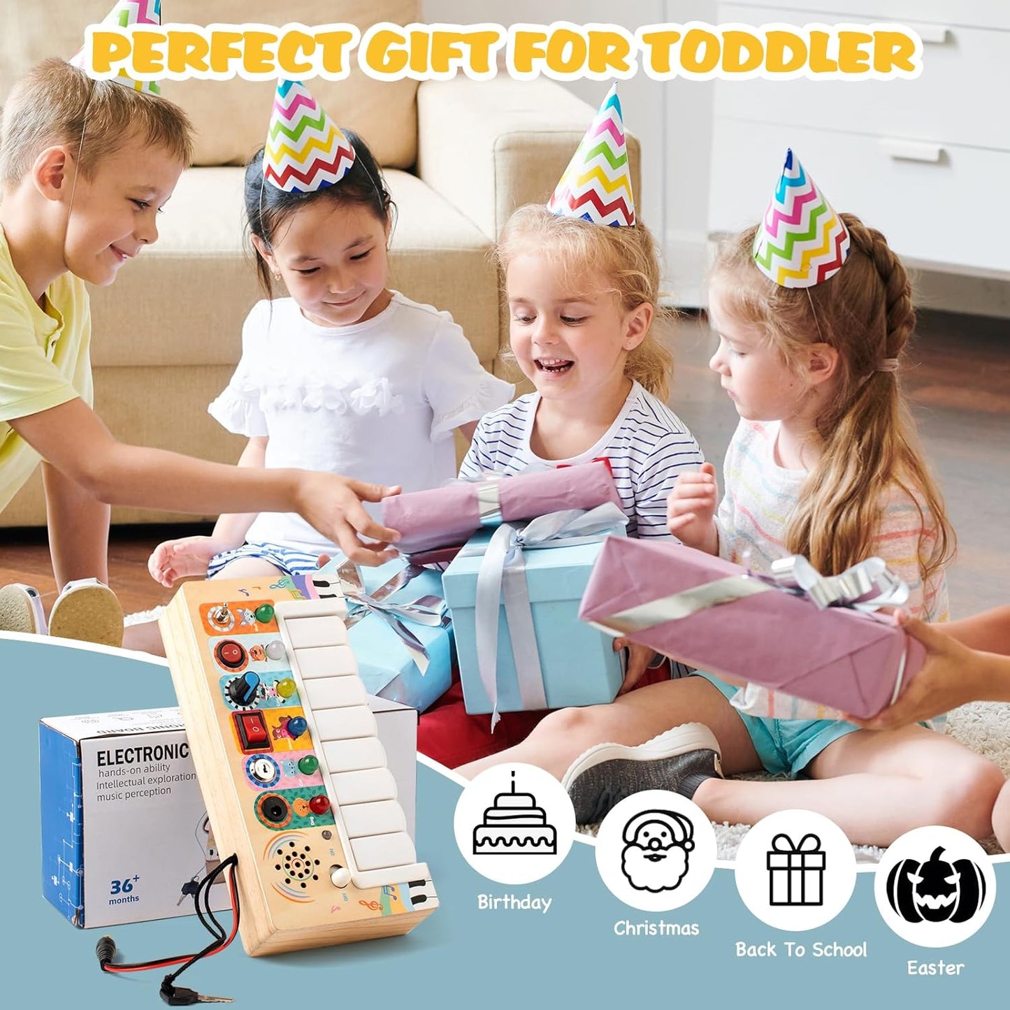 Piano Busy Board - Creatieve Muziekervaring voor Baby's