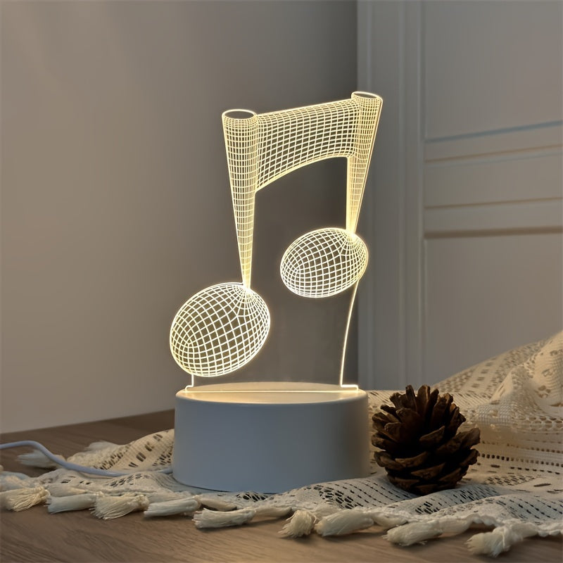 LumiNote - 3D LED Muzieknoot Nachtlamp