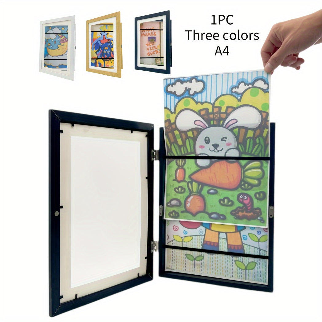 KidArtFrame – Cartoon Kinderfotolijst met Houten Frame