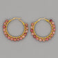 Sanne's Elegant Boho Nature-Inspired Crystal Hoop Earrings