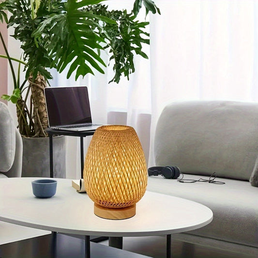 BambooGlow – Handgemaakte LED Tafellamp met USB