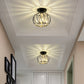 CrystalGlow - Luxe Kristallen Ganglamp, Zwart Goud