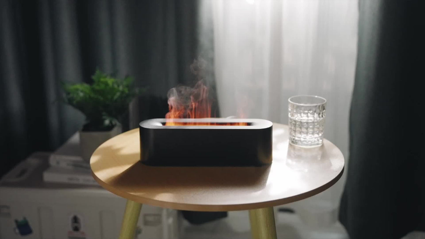 FlameGlow – USB Aromalamp met Kleurige Vlammen