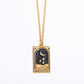 Elegante Amara Tarot Druppel Hanger Ketting met Zirkonia Vergulding