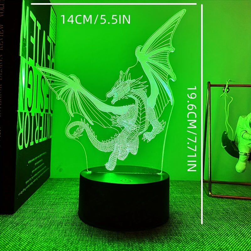 DinoGlow Lamp – 3D Nachtlamp met RGB Licht