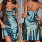 SatinDreams Kimono Set - Elegante Bloemen Nachtmode