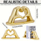 Chic Heart Support - Moderne Finger Boekensteunen in Goud
