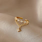 Stralende Gouden Hexagram Ring - Lyra Collection