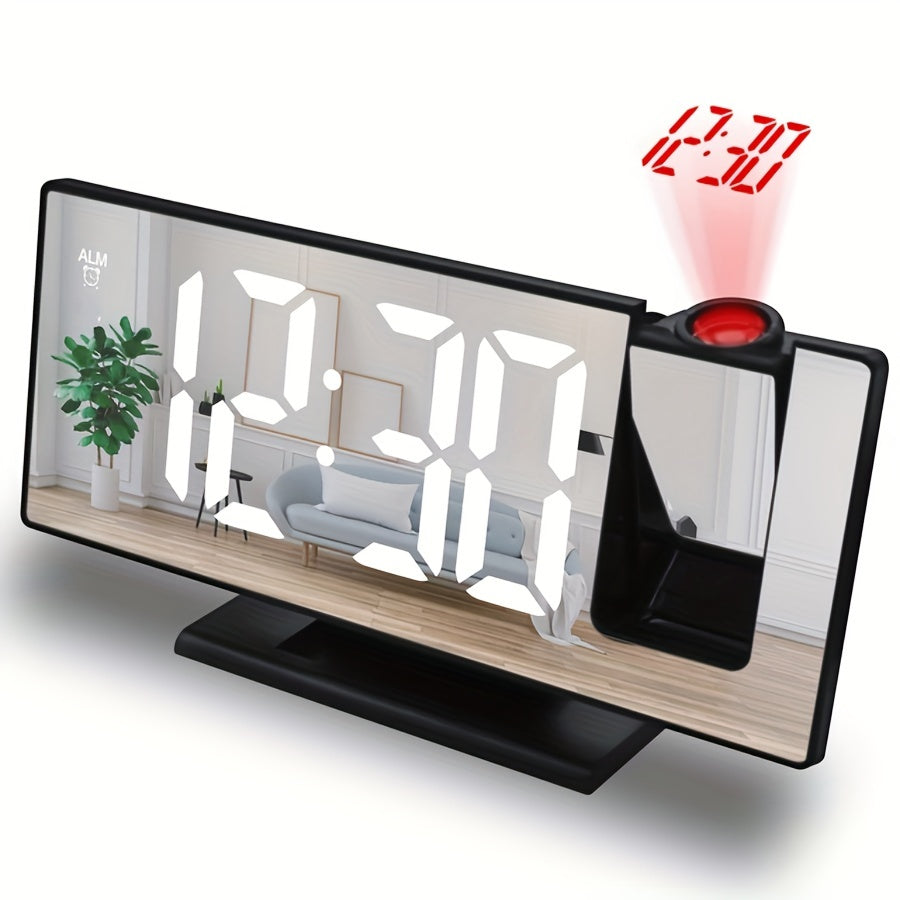 ProjectTime Clock - Stijlvolle Grote LED Projectiespiegel