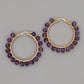 Sanne's Elegant Boho Nature-Inspired Crystal Hoop Earrings