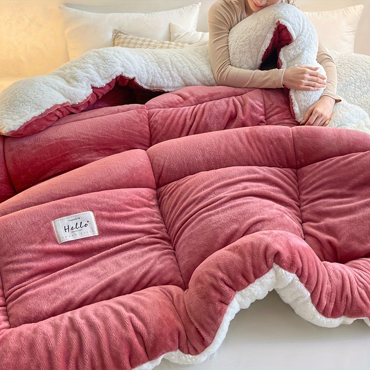 Stijlvol Cabin Sherpa Fleece Dekbed – Ultiem Comfort & Warmte
