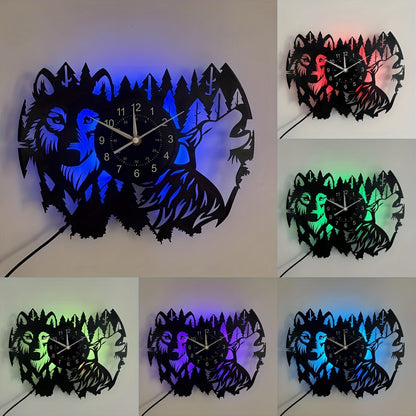 HuskyVinyl Clock – Rustieke Wandklok met Husky Design