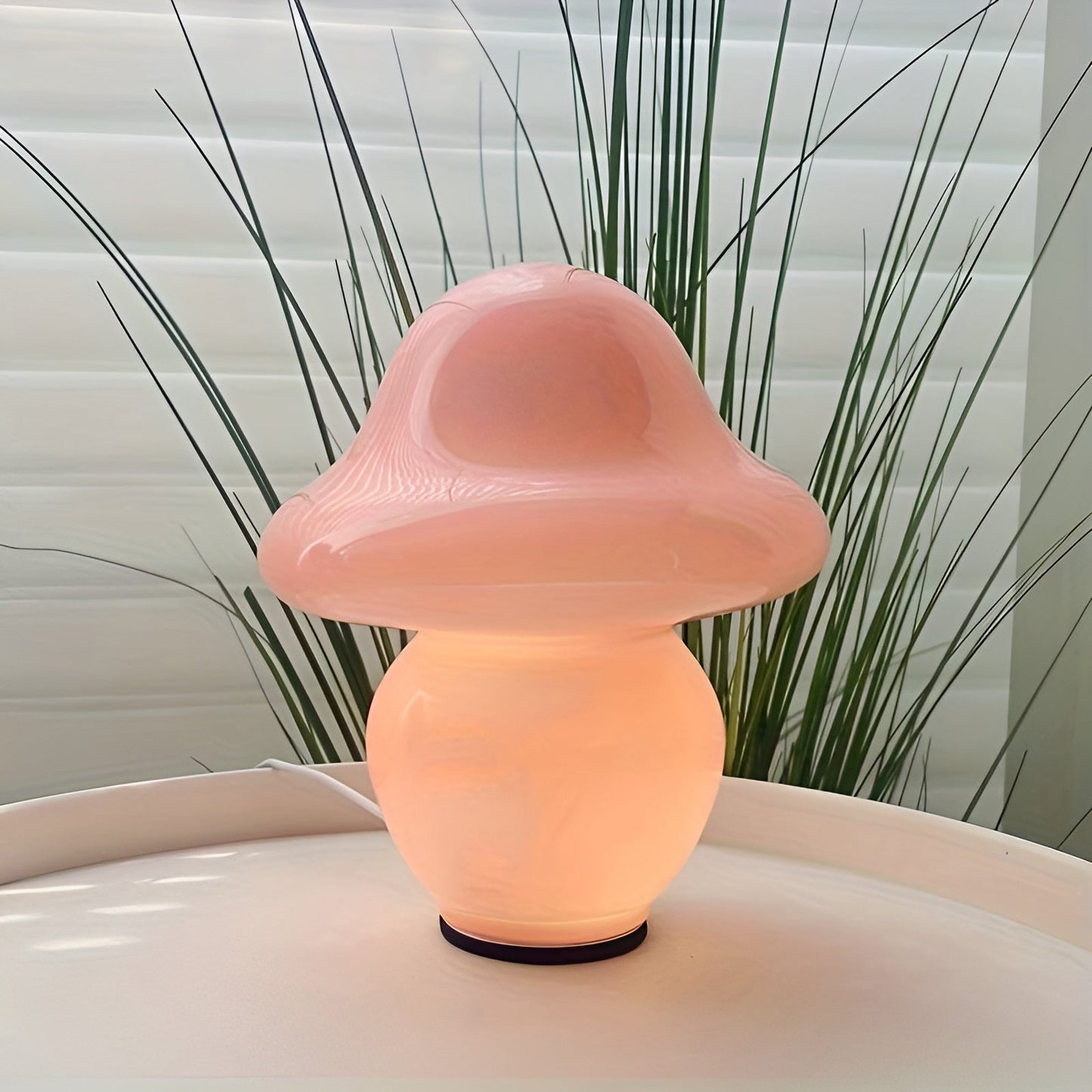 MushroomDream Lamp – Betoverende Glazen Verlichting met Paddenstoelenmotief