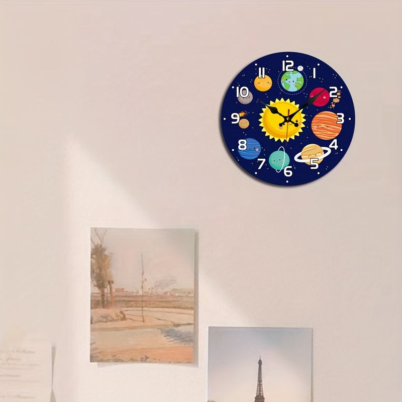 CosmicTime Clock – Rustieke Zonnestelsel Wandklok