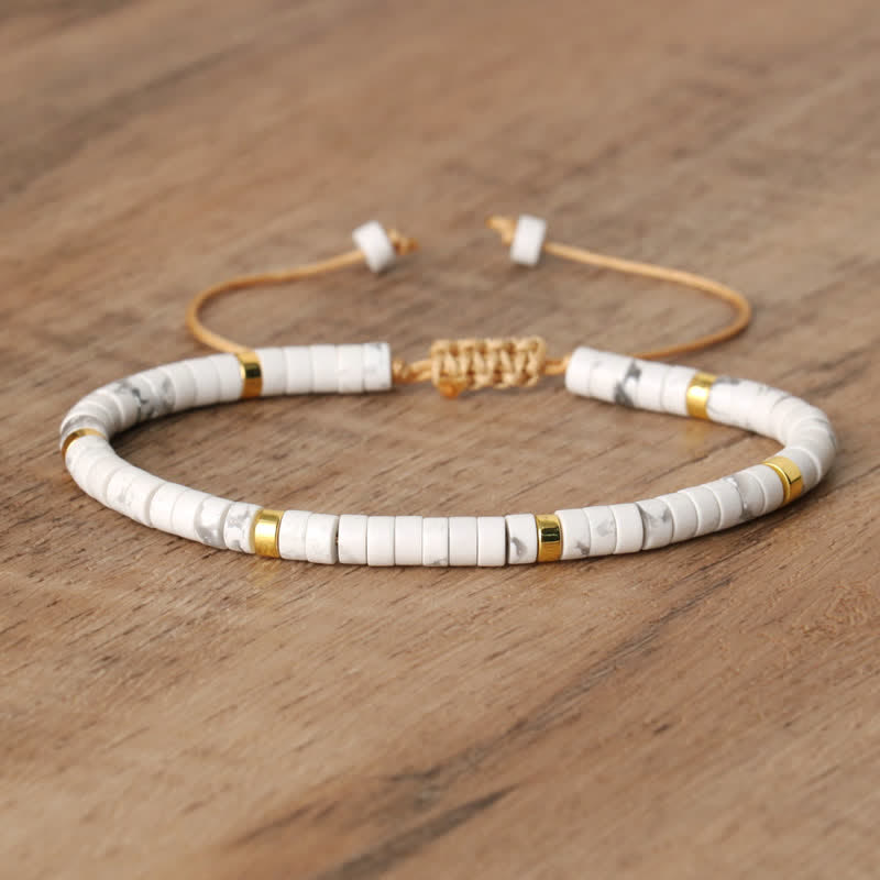 Elegante Gevlochten Armband met 2,4 mm Natuurlijke Steentjes - Seraphina Edition