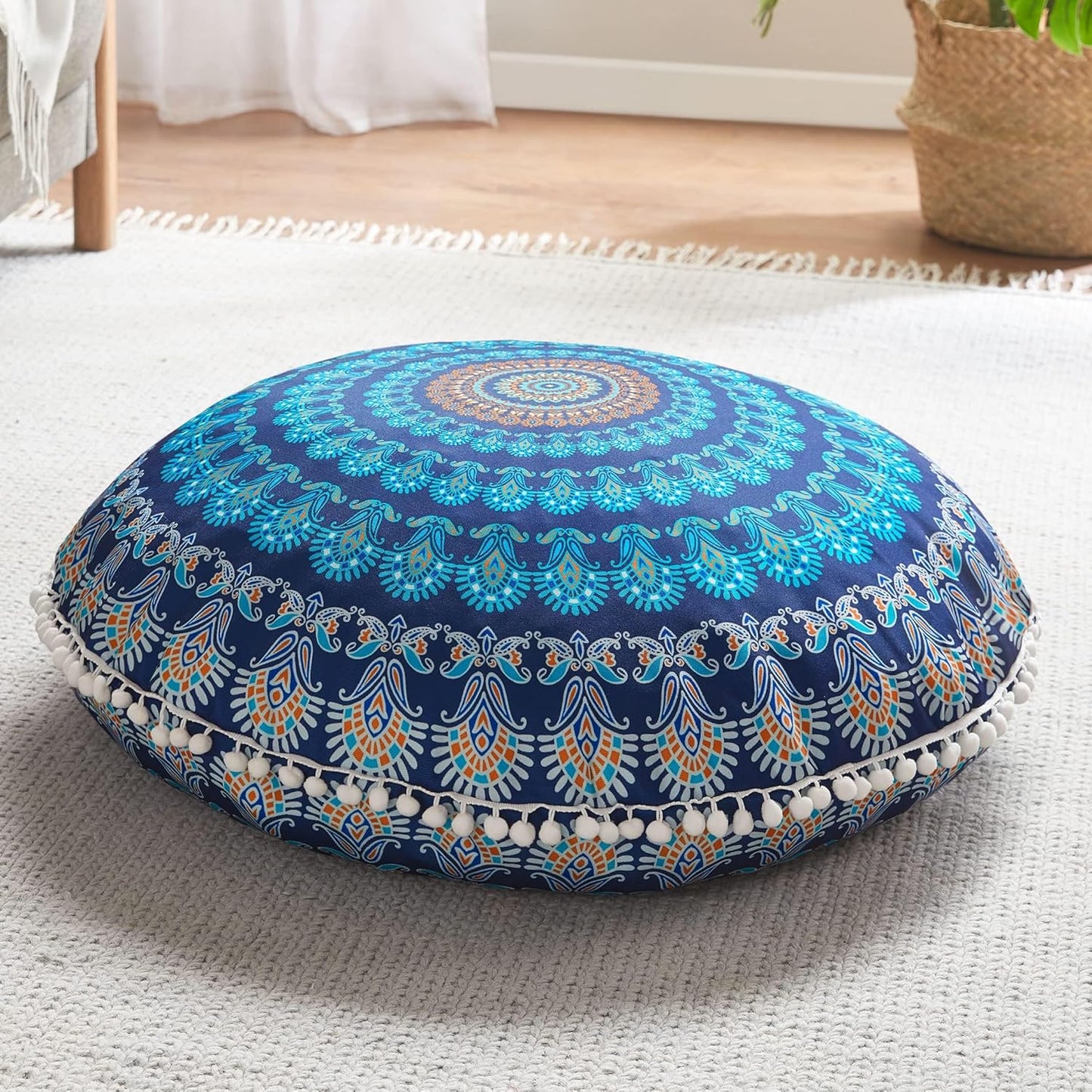 MandalaCushion – Bohemian Meditatie Kussen voor de Vloer