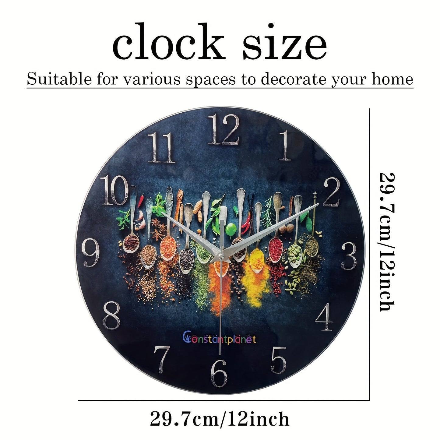 SpiceTime Clock – Luxe Stille Wandklok met Kruiden