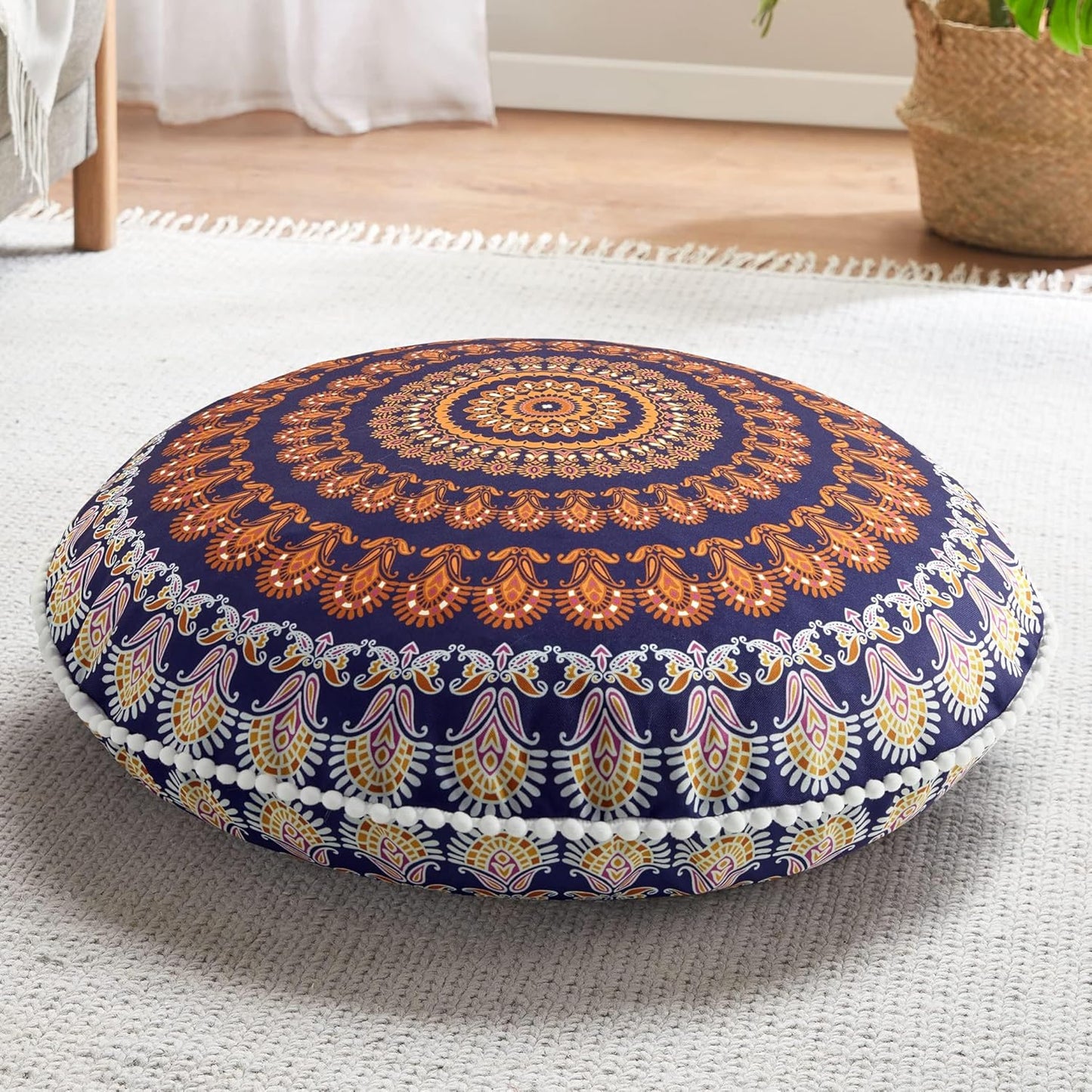 MandalaCushion – Bohemian Meditatie Kussen voor de Vloer